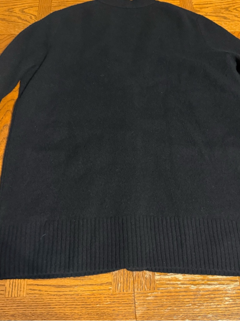 Madewell Maysfield Merino Wool Cardigan in Black Sz M Relaxed Fit Minimalist - Picture 11 of 14